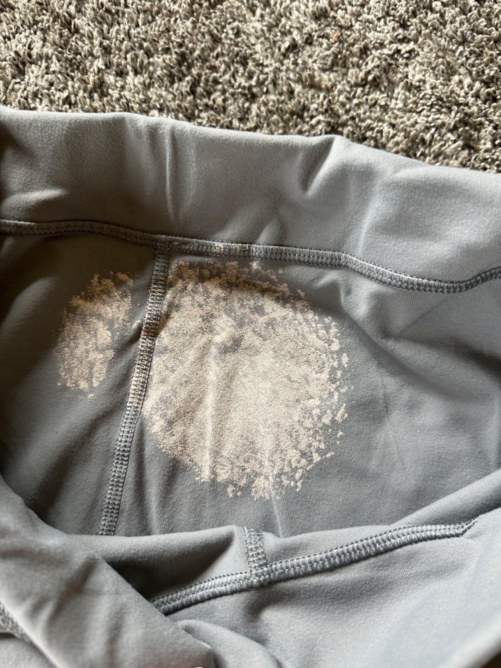Lululemon Size 8 High-Rise Foldover Leggings - Light Gray - Picture 4 of 5
